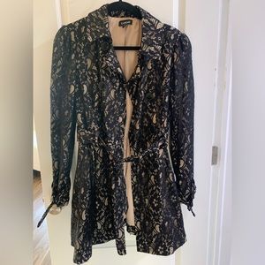 Lace Bebe jacket with lace up back detail